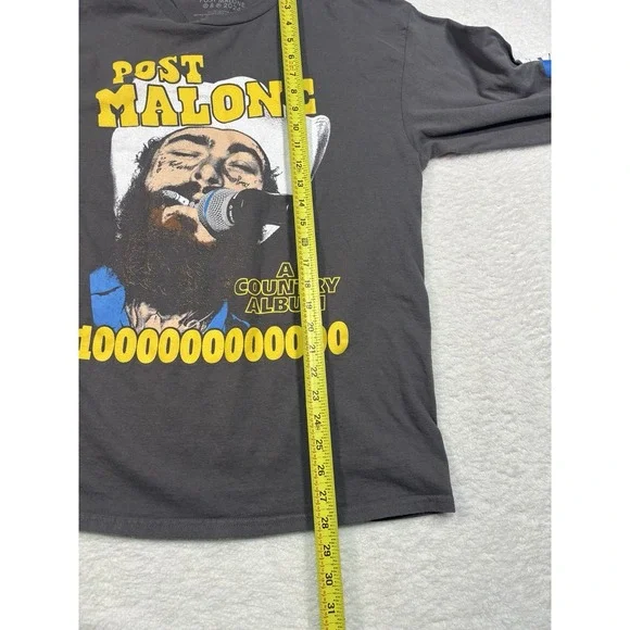 Post Malone Shirt Mens Large Gray Long Sleeve Country Album Tour Concert - Picture 6 of 7